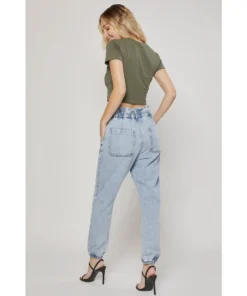 J+j Paperbag Denim Women Joggers Pants Jeans Jeans + Pants
