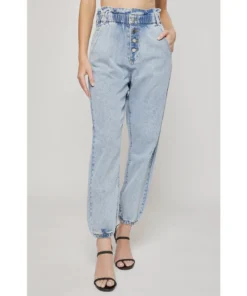 J+j Paperbag Denim Women Joggers Pants Jeans Jeans + Pants