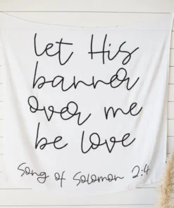 Modern Burlap Swaddles + Blankets Song Of Solomon 2:4 Muslin Swaddle
