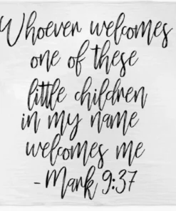 Modern Burlap Mark 9:37 Muslin Swaddle