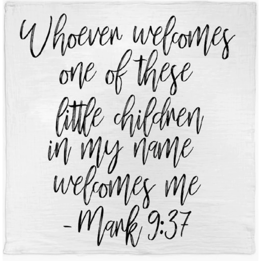 Modern Burlap Mark 9:37 Muslin Swaddle 3 Modern Burlap Mark 9:37 Muslin Swaddle