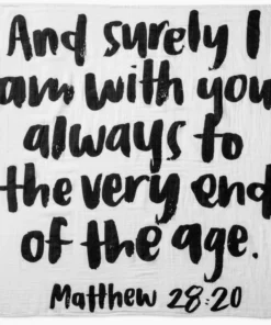 Modern Burlap Swaddles + Blankets Matthew 28:20 Muslin Swaddle