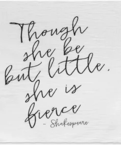 Modern Burlap Though She Be Little Muslin Swaddle Swaddles + Blankets