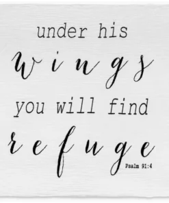 Modern Burlap Psalm 91:4 Muslin Swaddle Swaddles + Blankets