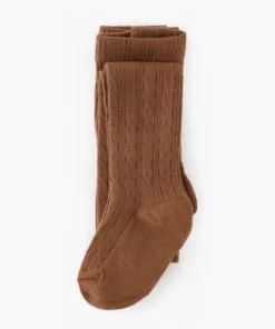 Little Stocking Co Brownie Cable Knit Tights