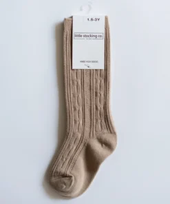 Little Stocking Co Oat Knit Knee High Socks Footwear