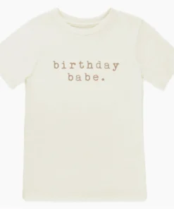 Tenth + Pine Tops Birthday Babe Clay + Natural Organic Tee