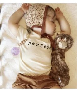 Tenth + Pine Perfect Black + Natural Organic Onesie