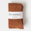 Little Stocking Co Footwear Sugar Almond Cable Knit Tights