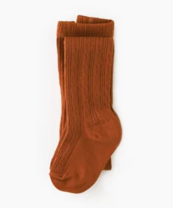 Little Stocking Co Pumpkin Spice Cable Knit Tights