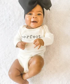 Tenth + Pine Perfect Black + Natural Organic Long Sleeve Onesie Bodysuits
