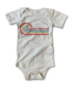 Rivet Apparel Bodysuits Chasing Rainbows Vintage Onesie