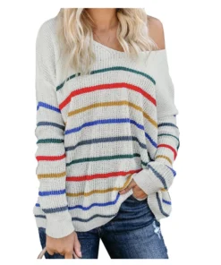 J+j Striped Knit Sweater