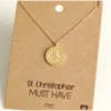 Fame Accessories Mini Saint Christopher Pendant Necklace Necklaces