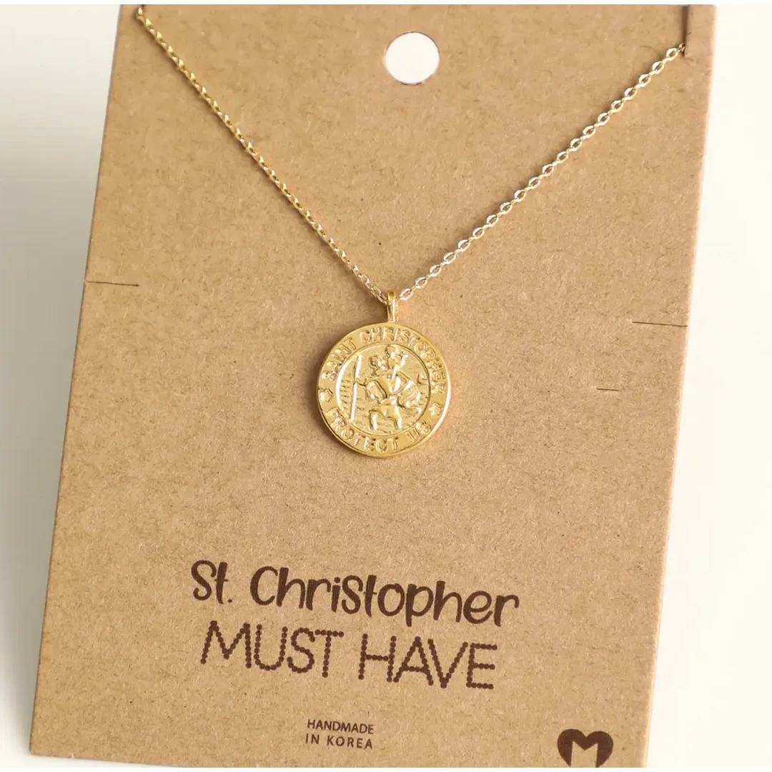 Fame Accessories Mini Saint Christopher Pendant Necklace Necklaces 3 Fame Accessories Mini Saint Christopher Pendant Necklace Necklaces