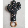 Prickly Pear Lane Green Floral Cactus Rattle