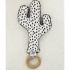 Prickly Pear Lane Black + White Polka Dot Cactus Rattle Toys