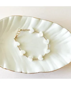 Little Lunds Co Jewelry Love Heart + Gold Bracelet