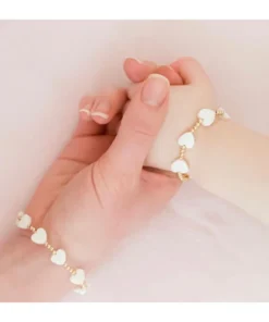 Little Lunds Co Jewelry Love Heart + Gold Bracelet