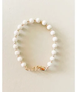 Little Lunds Co Cream + Gold Bracelet Jewelry