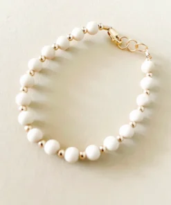 Little Lunds Co Cream + Gold Bracelet Jewelry