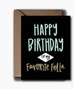 Black Lab Studio Favorite Fella Birthday Greeting Card