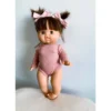 Dolls + Plushies Dusty Pink Minikane Long Sleeve Romper