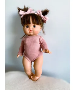 Dolls + Plushies Dusty Pink Minikane Long Sleeve Romper
