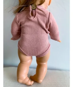 Dolls + Plushies Dusty Pink Minikane Long Sleeve Romper