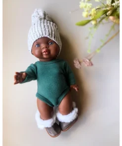 Dolls + Plushies Emerald Minikane Long Sleeve Romper