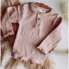 Minikane Mauve Ruffle Long Sleeve Tops
