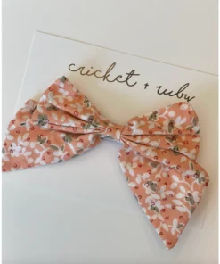 Cricket + Ruby Blush Floral Oversized Hair Bow Clip