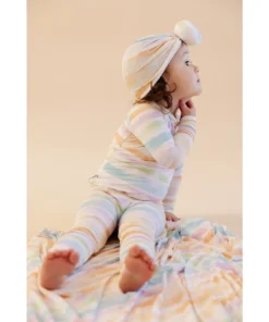 Sunset Stripe Bamboo Swaddle - Arrows & Bow X Joss + J 7 Sunset Stripe Bamboo Swaddle - Arrows & Bow X Joss + J