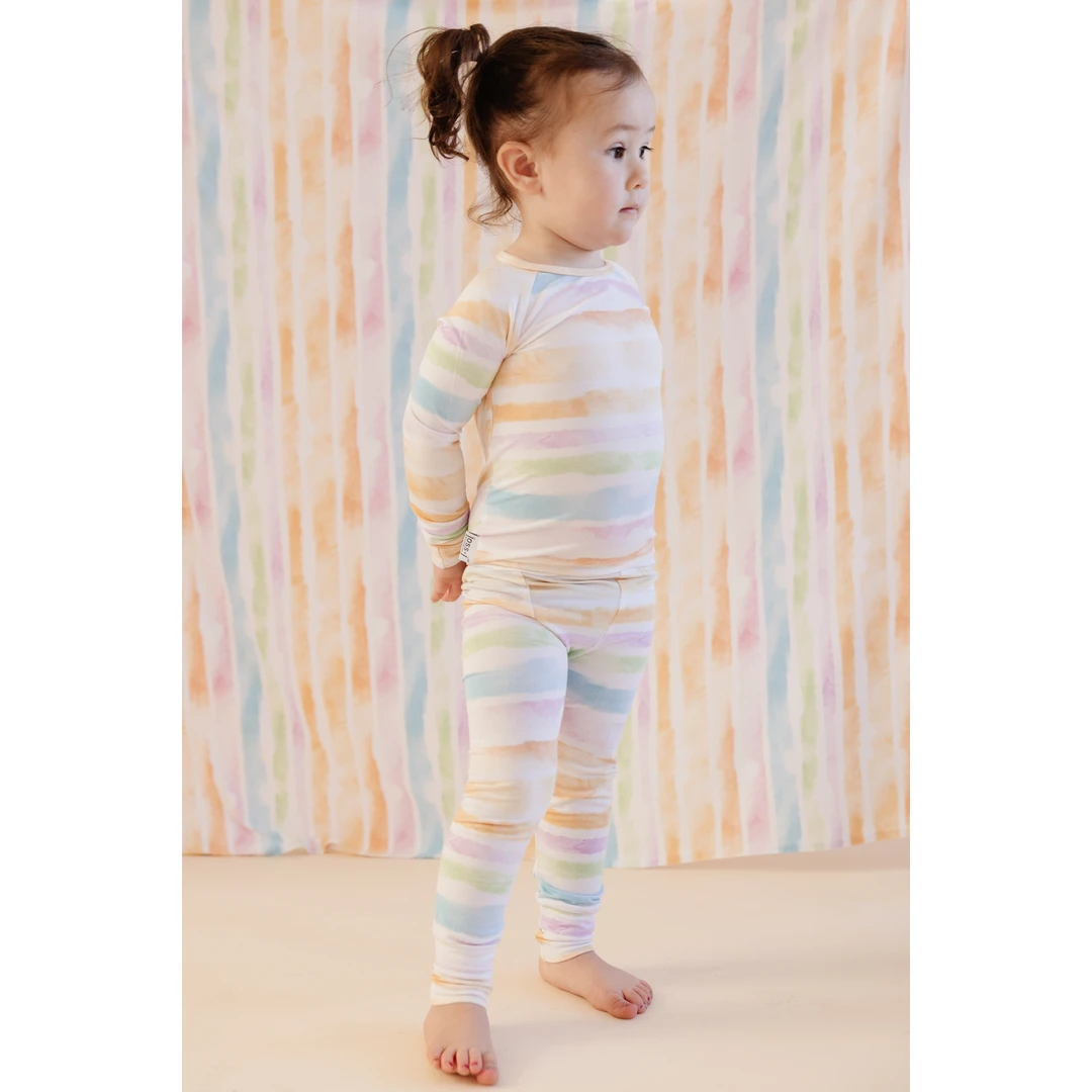 Sunset Stripe Bamboo Swaddle - Arrows & Bow X Joss + J 4 Sunset Stripe Bamboo Swaddle - Arrows & Bow X Joss + J
