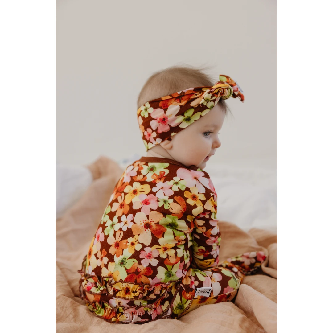 Sleepers Liberty Floral Bamboo Zip Sleeper + Ruffles - Arrows & Bow X Joss + J 6 Sleepers Liberty Floral Bamboo Zip Sleeper + Ruffles - Arrows & Bow X Joss + J