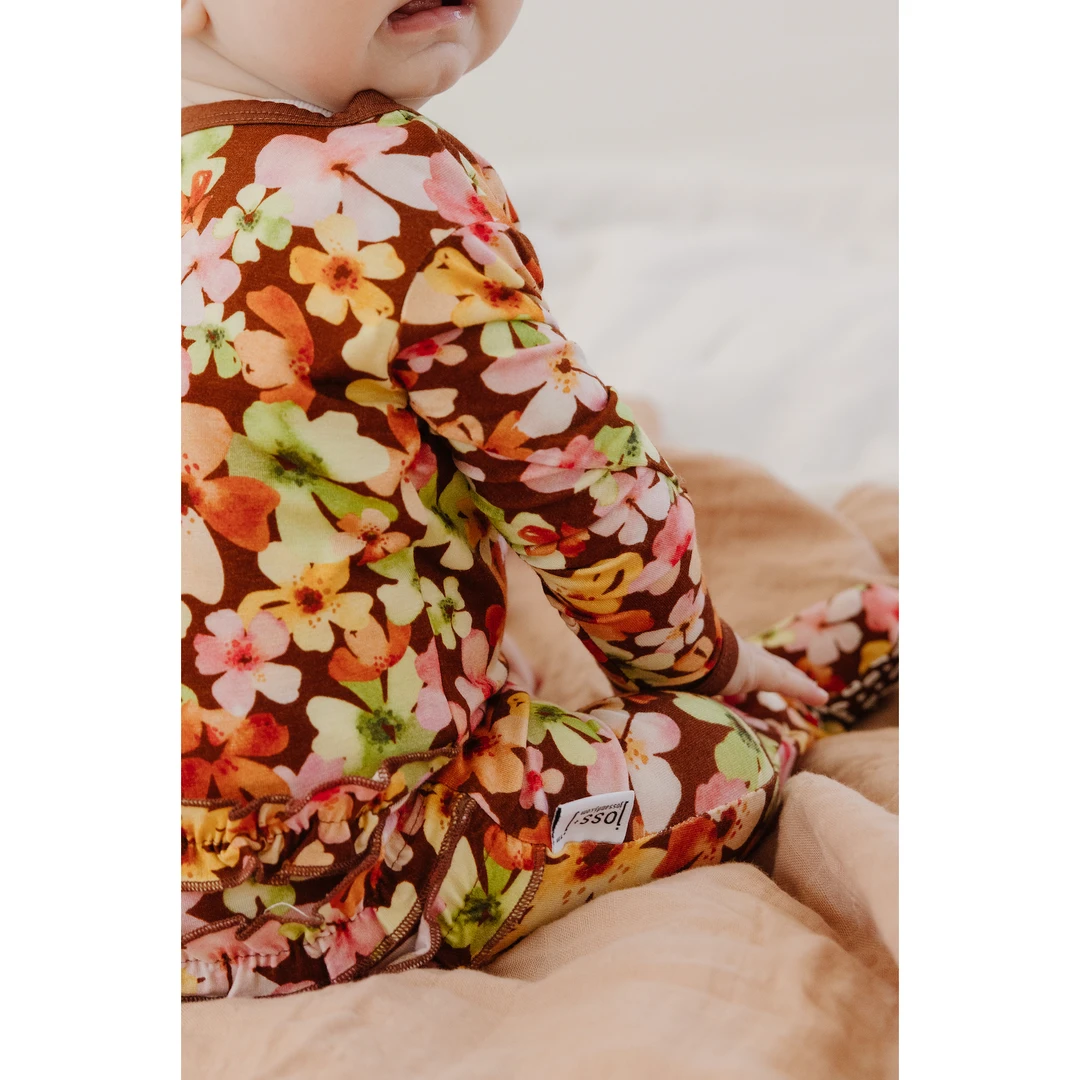 Sleepers Liberty Floral Bamboo Zip Sleeper + Ruffles - Arrows & Bow X Joss + J 4 Sleepers Liberty Floral Bamboo Zip Sleeper + Ruffles - Arrows & Bow X Joss + J