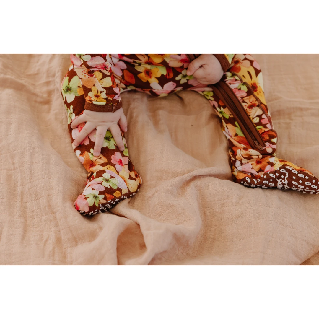 Sleepers Liberty Floral Bamboo Zip Sleeper + Ruffles - Arrows & Bow X Joss + J 7 Sleepers Liberty Floral Bamboo Zip Sleeper + Ruffles - Arrows & Bow X Joss + J