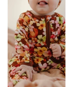 Sleepers Liberty Floral Bamboo Zip Sleeper + Ruffles - Arrows & Bow X Joss + J