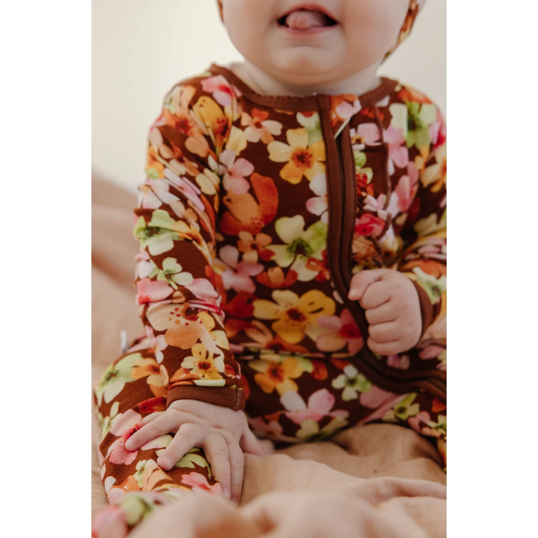 Sleepers Liberty Floral Bamboo Zip Sleeper + Ruffles - Arrows & Bow X Joss + J 3 Sleepers Liberty Floral Bamboo Zip Sleeper + Ruffles - Arrows & Bow X Joss + J