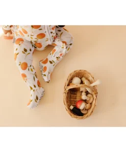 Orange Blossom Bamboo Zip Sleeper + Ruffles - Arrows & Bow X Joss + J Sleepers