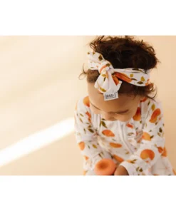 Orange Blossom Bamboo Zip Sleeper + Ruffles - Arrows & Bow X Joss + J Sleepers