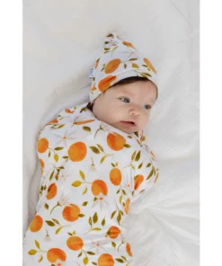Orange Blossom Bamboo Knotted Infant Beanie - Arrows & Bow X Joss + J