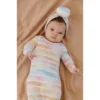Sunset Stripe Bamboo Knotted Gown - Arrows & Bow X Joss + J