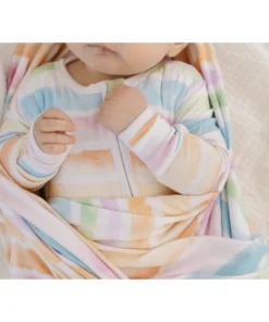 Sleepers Sunset Stripe Bamboo Zip Sleeper - Arrows & Bow X Joss + J