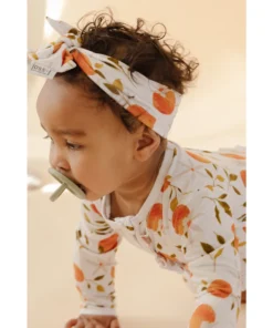 Orange Blossom Bamboo Zip Sleeper - Arrows & Bow X Joss + J