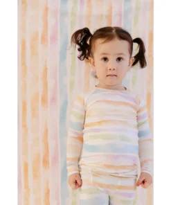 Sunset Stripe Bamboo Lounge Set - Arrows & Bow X Joss + J Two-Piece Sets