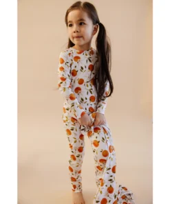 Two-Piece Sets Orange Blossom Bamboo Lounge Set - Arrows & Bow X Joss + J