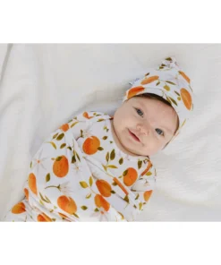 Orange Blossom Bamboo Swaddle - Arrows & Bow X Joss + J Joss + J The Label
