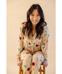 Retro Beach Bamboo Women's Luxe Lounge Set - Arrows & Bow X Joss + J Sets