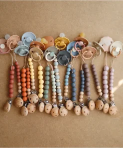 Mushie Pacifier Goods Ash Cleo Pacifier Clip